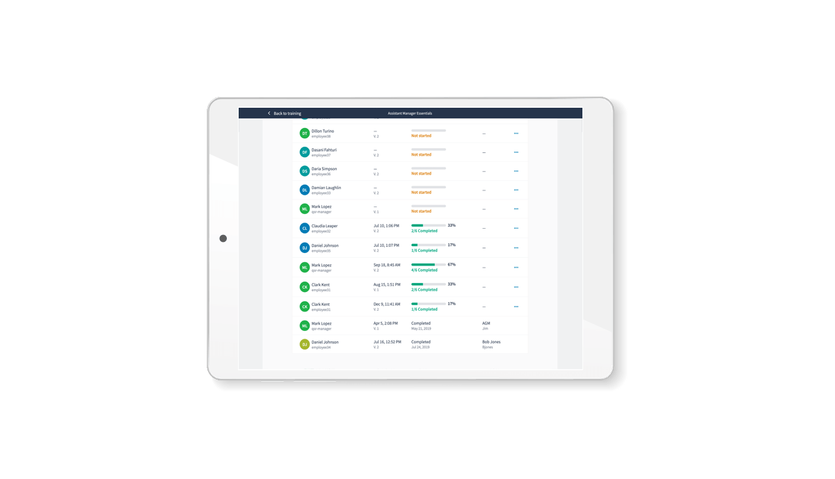 Track Progress Via Dashboards