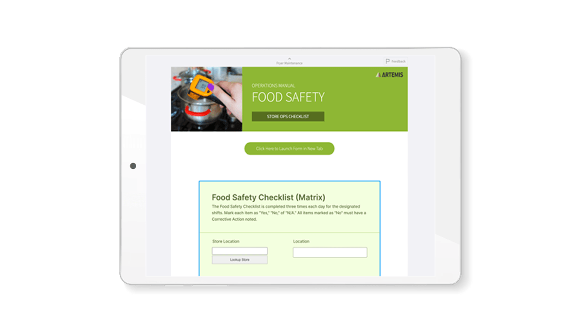 Operational Checklists; Embedded Training