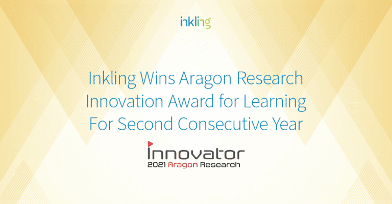 Inkling Wins Aragon Research Innovation Award for Learning For Second Consecutive Year